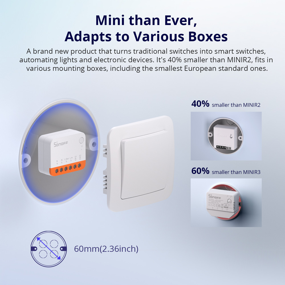 SONOFF MINIR4 interruptor inte - Sonoff Basic Switch reseña y precio