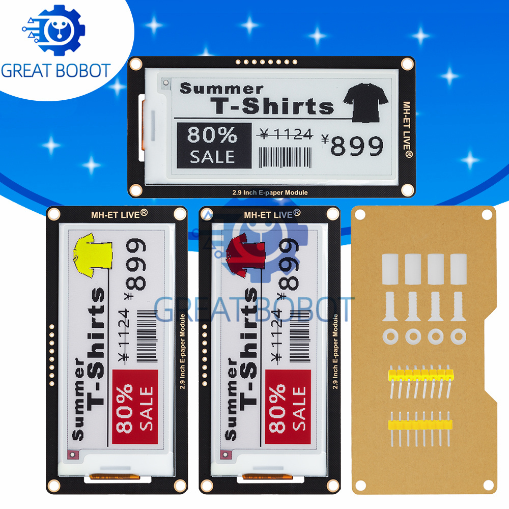 Módulo Epaper de papel electró - Display Epaper 2.9 reseña y precio